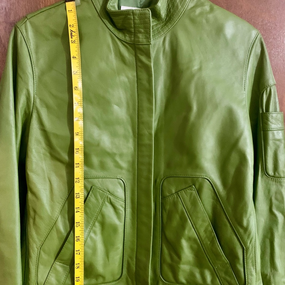 Preston & York Vibrant Green Leather Jacket - Picture 8 of 8